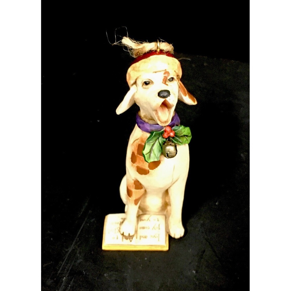 Jim Shore Caroling Labrador Hanging Ornament 2008 Read